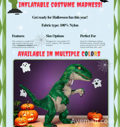 Rubies Dinosaur Costume – T-Rex Inflatable (Adult)