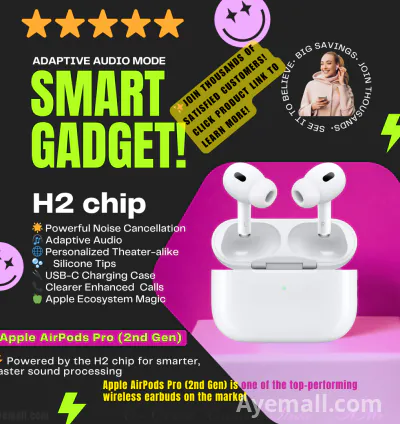 Apple AirPods Pro 2 (USB-C) – Premium Noise-Canceling Wireless Earbuds