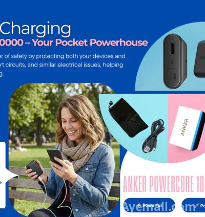 Travel Essential - Anker PowerCore 10000 – Your Pocket Powerhouse