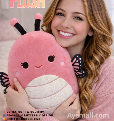 Squishmallows Andreina Butterfly Plush – Large 14-Inch Cuddle-Perfect Stuffed Toy