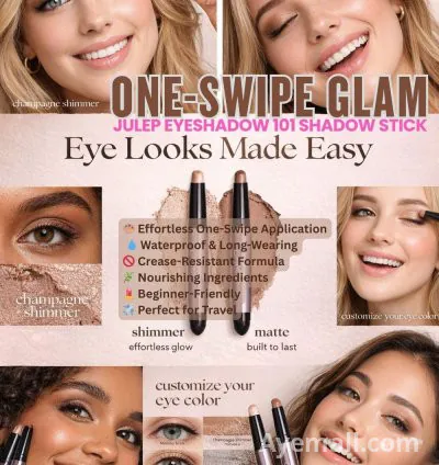 Julep Champagne Shimmer Eyeshadow Stick with Built-In Smudger