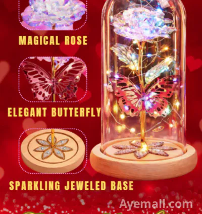 Forever Galaxy Rose in Glass Dome – A Timeless Symbol of Love That Never Fades