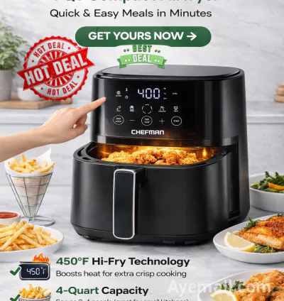 Chefman Air Fryer 4 QT Review – Compact & Crispy Cooking