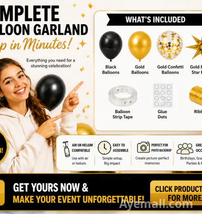 Luxury Black Gold Graduation Balloon Arch for Elegant Party Decor (Product Review and Deals)