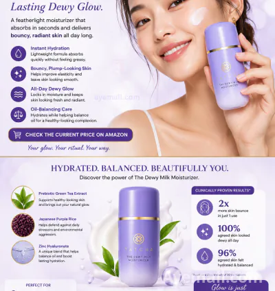 Best Lightweight Moisturizer for Dry Skin? Tatcha Dewy Milk Review